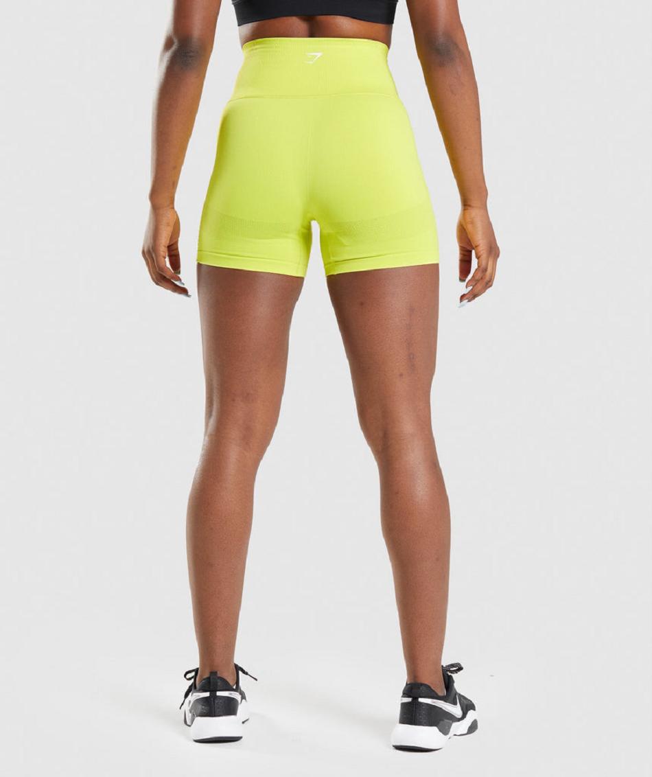 Pantalones Cortos Gymshark Energy Seamless Mujer Amarillo | CO 2754QMA